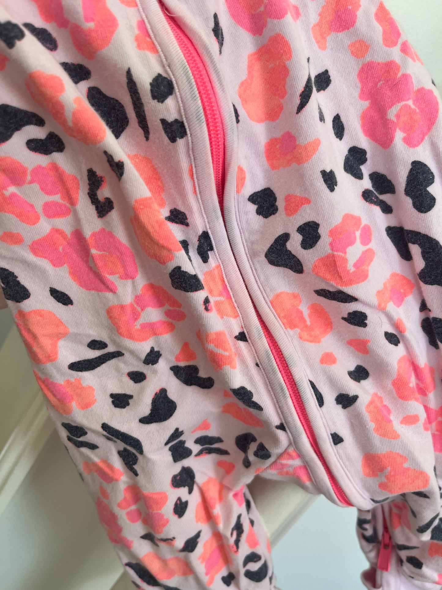 Bonds Pink Leopard Sleeper 0-3m