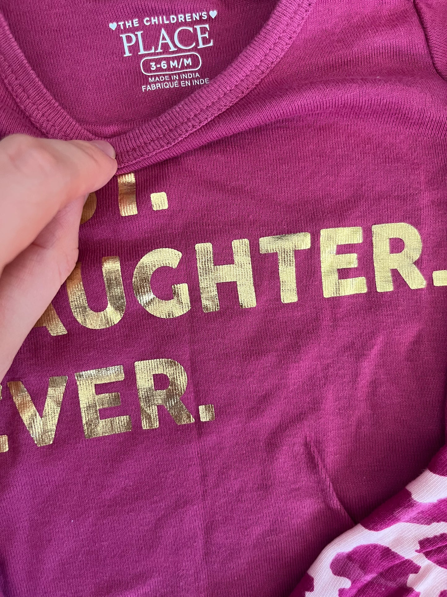 Children’s Place Best Daughter Ever PJs 3-6m