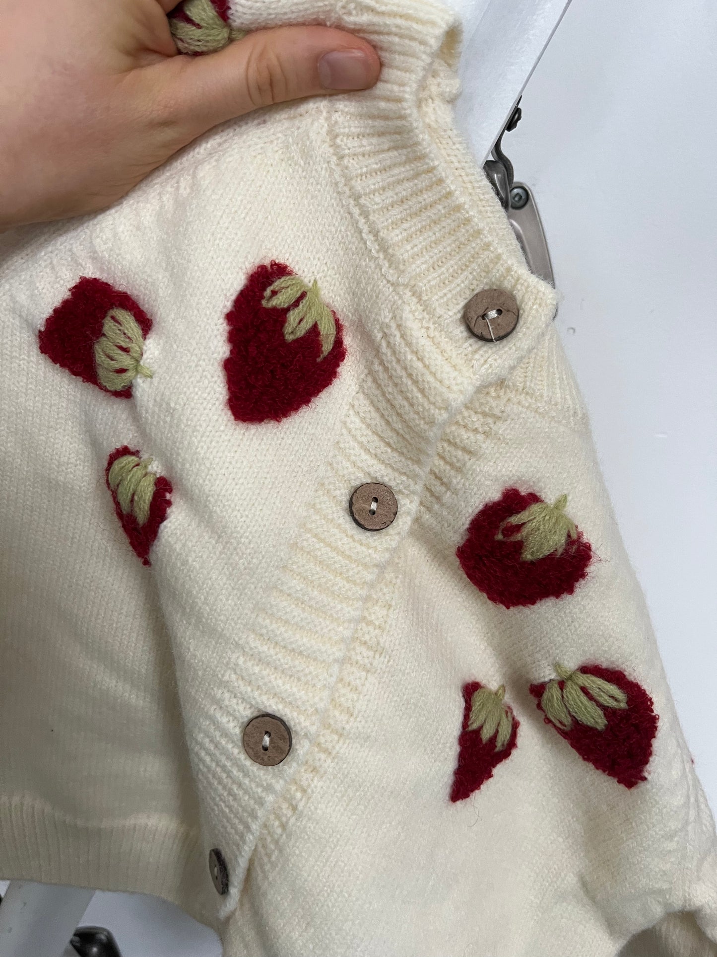 Strawberry Knit Cardigan Sweater 5T