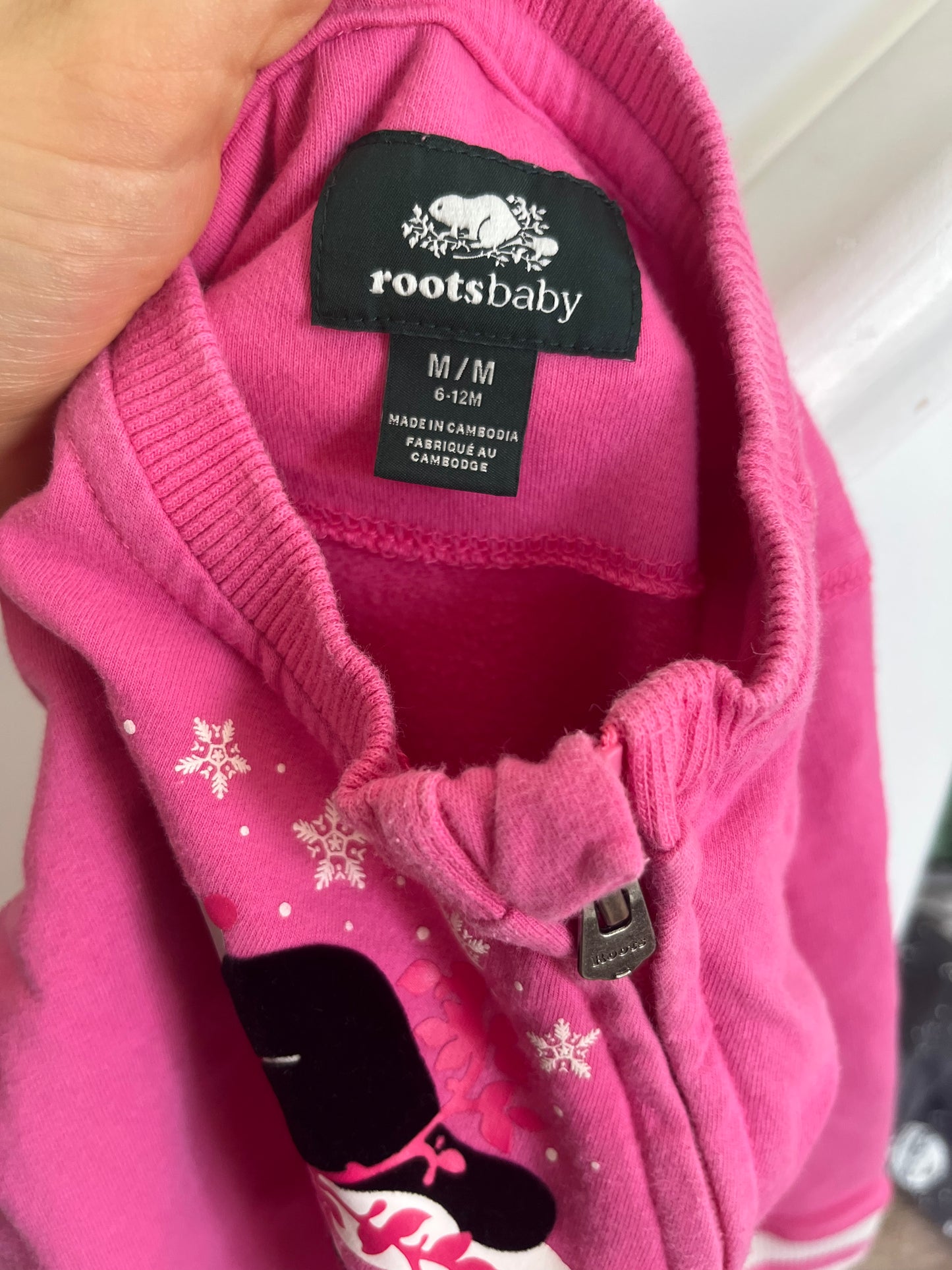 Roots Pink Romper 6-12m