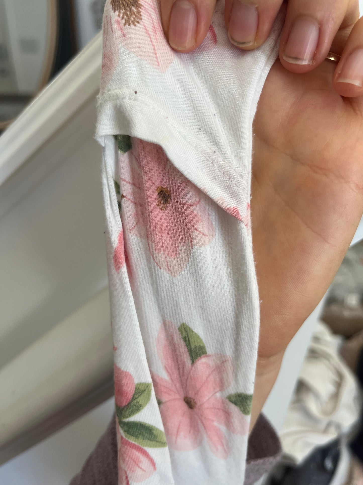 Angel Dear Bamboo Floral Footie 3-6m
