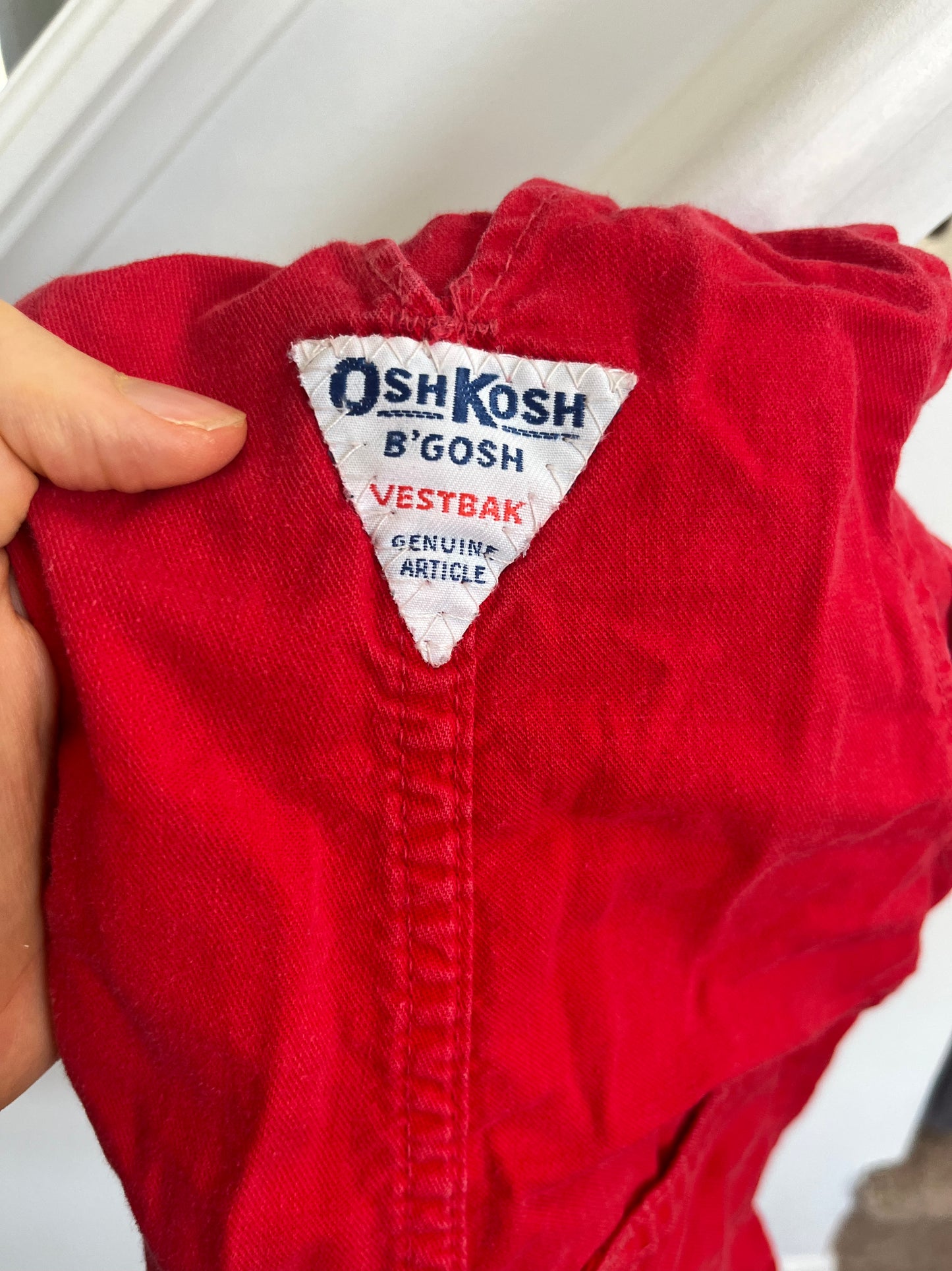 Vintage Oshkosh Red Overalls 18-24m