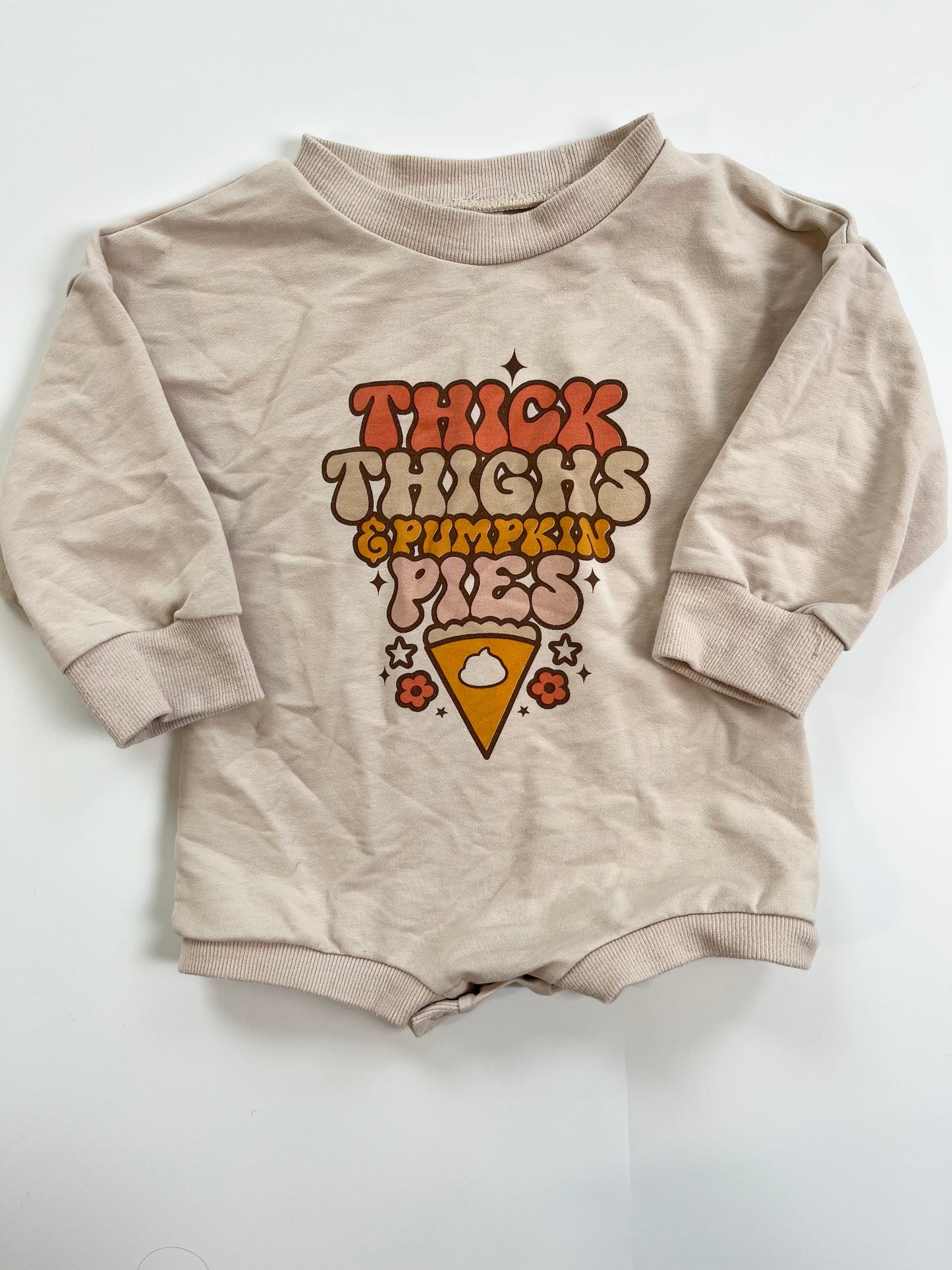 Bubble Romper - "Thick Thighs & Pumpkin Pies" 12-24m
