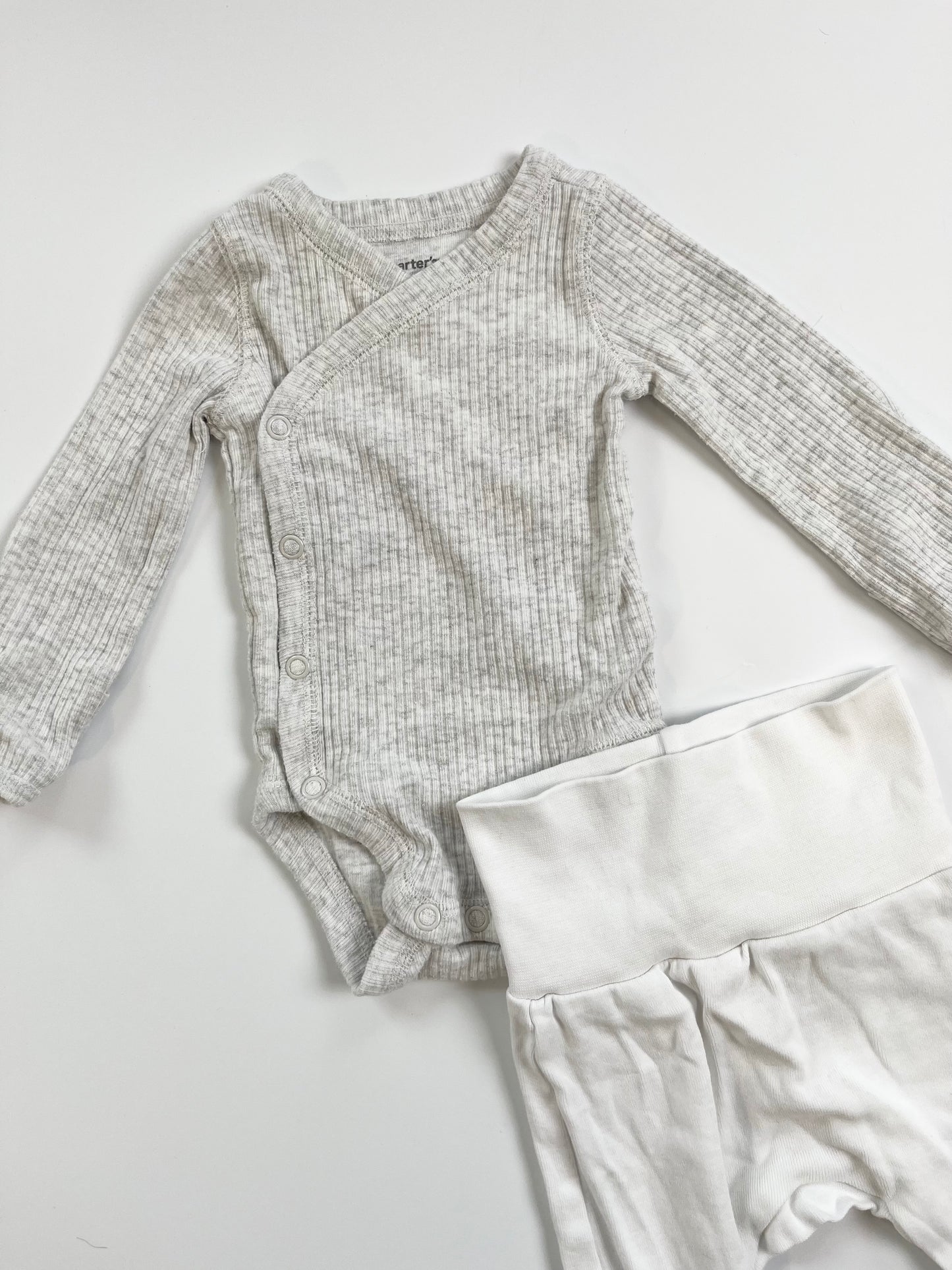 Carters Onesie & H&M Pants - Newborn