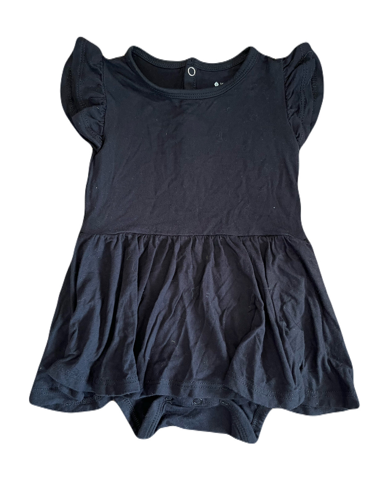 Kyte Bamboo Bodysuit Twirl Dress in Midnight 6-12m