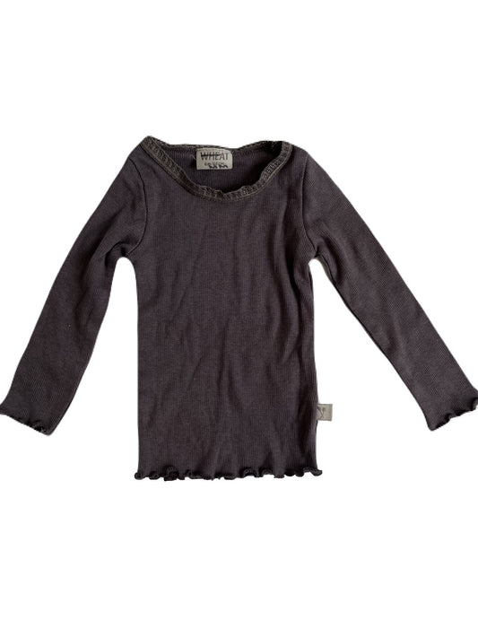 Wheat Ribbed Long-Sleeve Shirt 6m