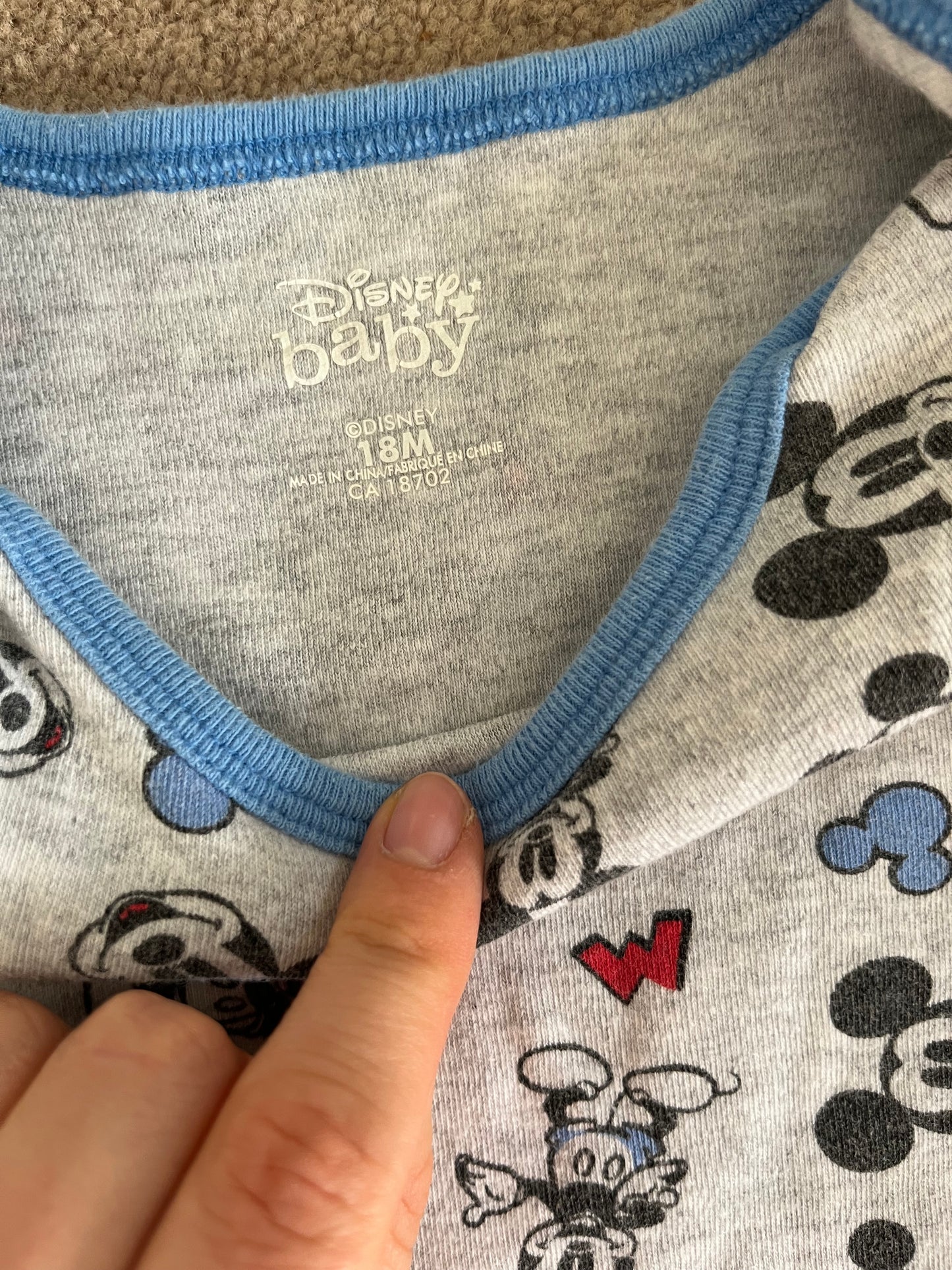 Disney Mickey Mouse Shortie Romper 18m