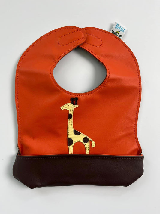 Peek Pea Leather Bib - 6-18 Months