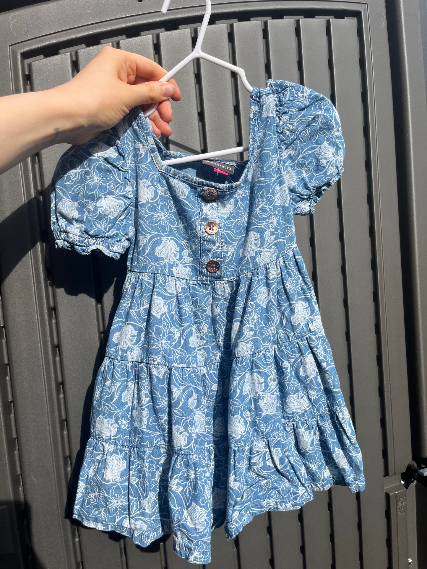 Vince Camuto Floral Denim Dress 2T