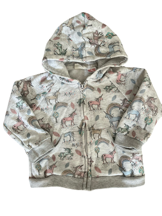 ZARA Unicorn Zip Up Hoodie 18-24m