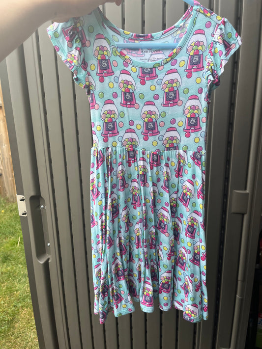 Posh Peanut Bamboo Gumball Dress 3T