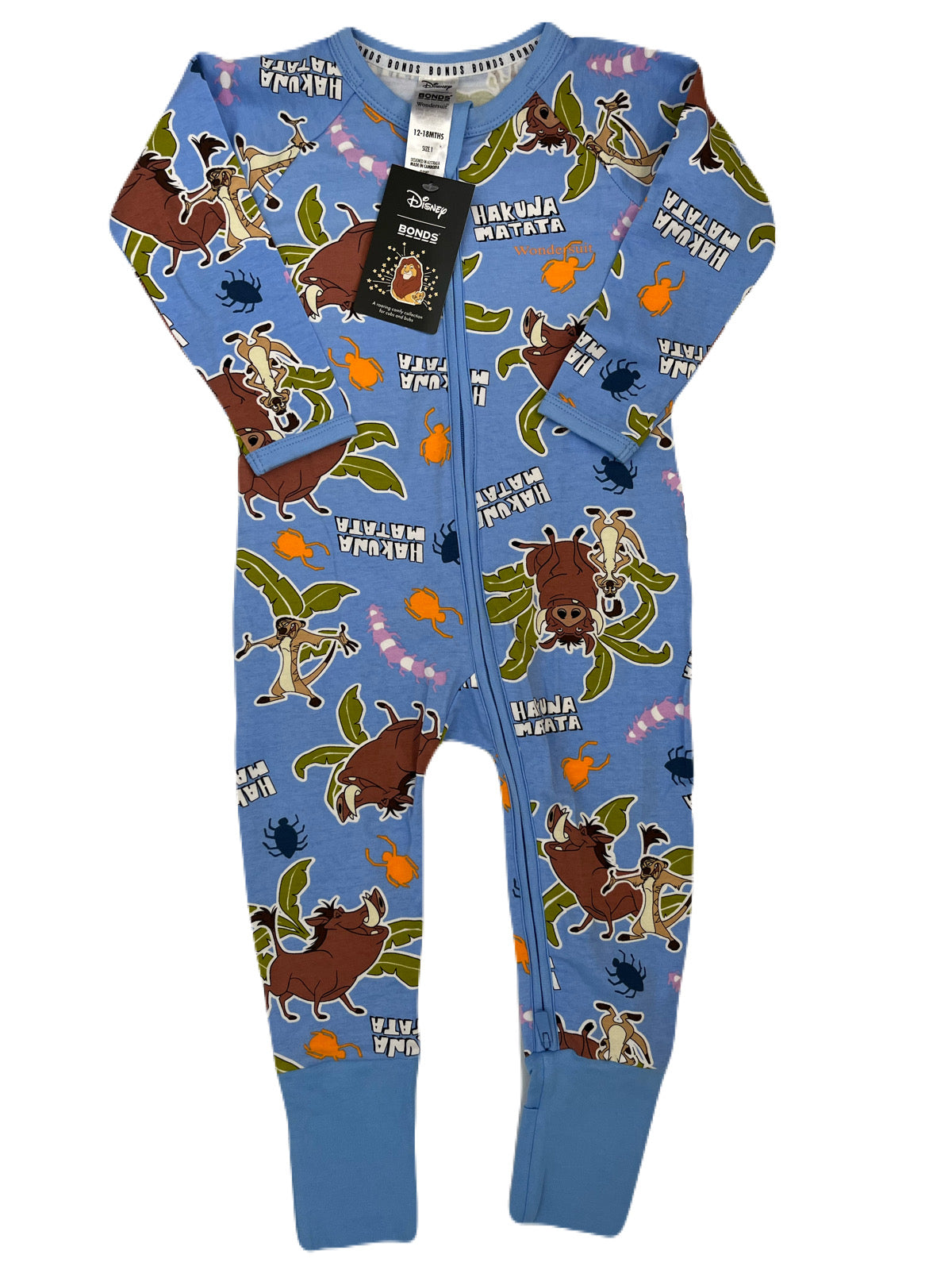 Bonds Lion King Wondersuit Zippy 12-18m