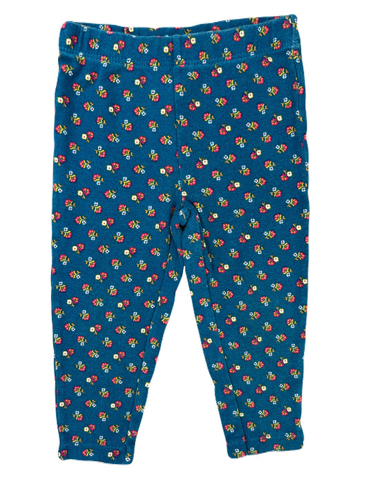 Carters Blue Floral Leggings 18m