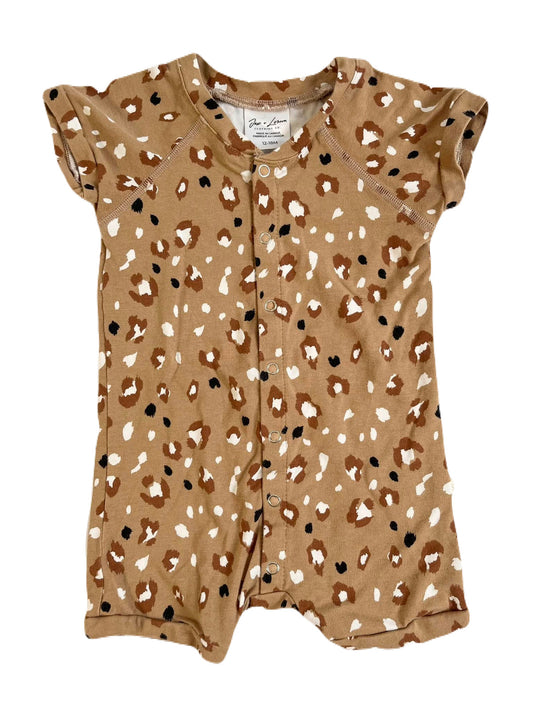 Jax & Lennon Bamboo Snap Leopard Romper 12-18m