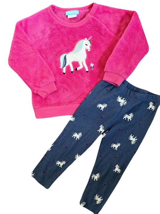 Pekkle Unicorn Sweater & Legging Set 24m