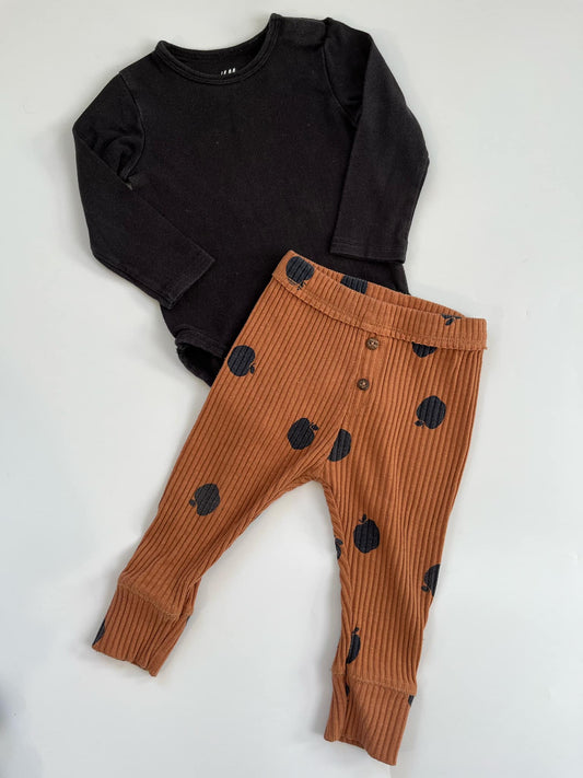 ZARA Leggings & H&M Onesie 6-12m