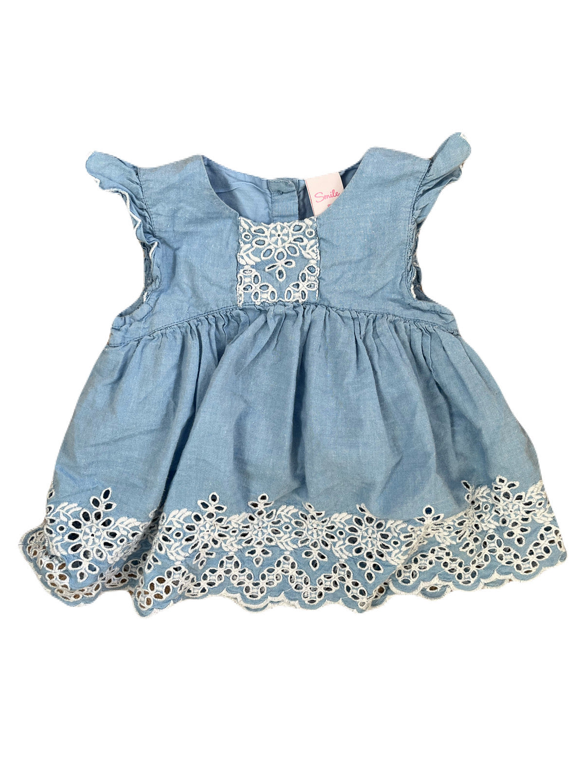 Smile Denim Dress 6-9m