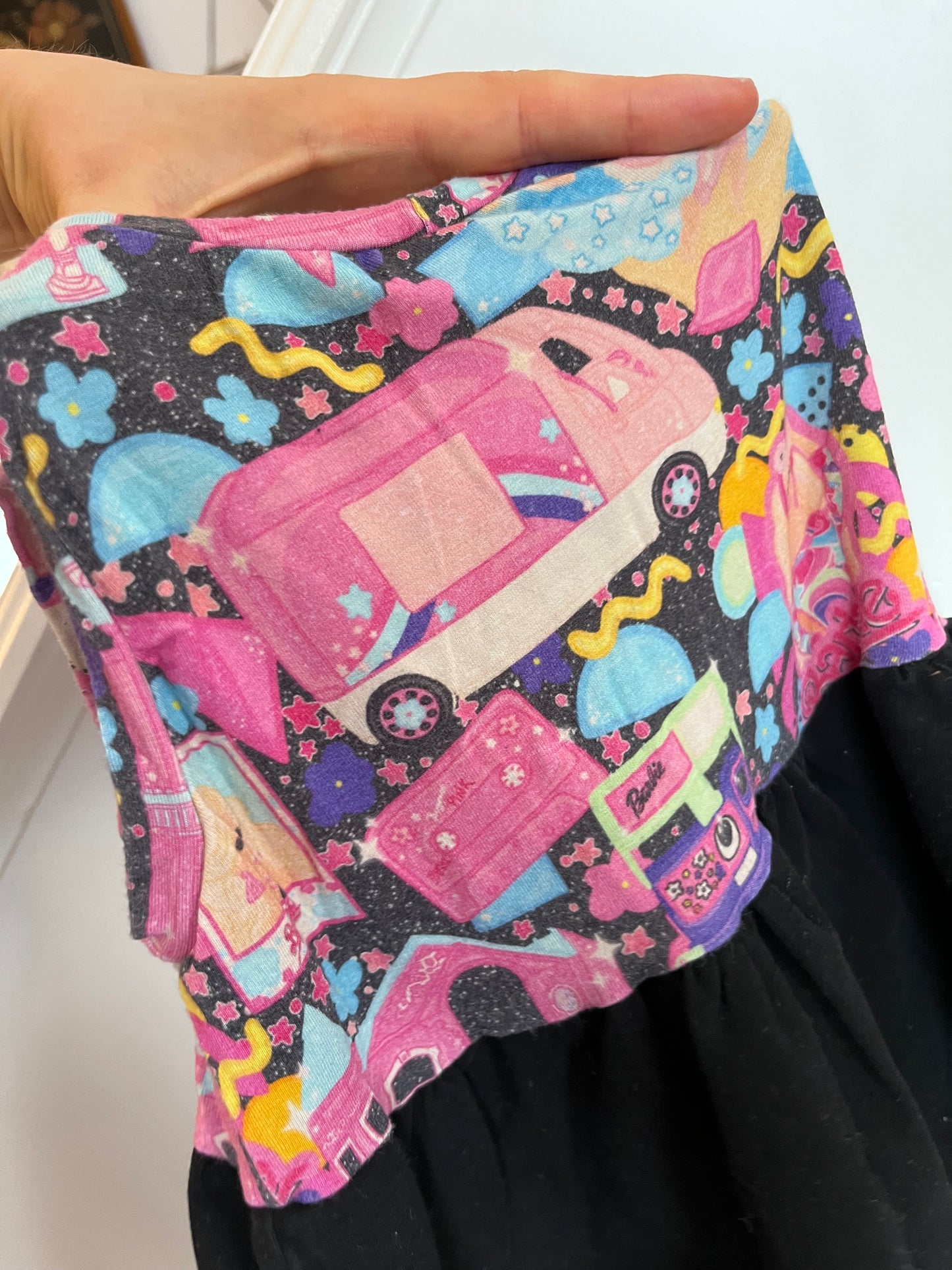 Precious Treasures Pink Bike Shorts and Barbie Top 2yrs