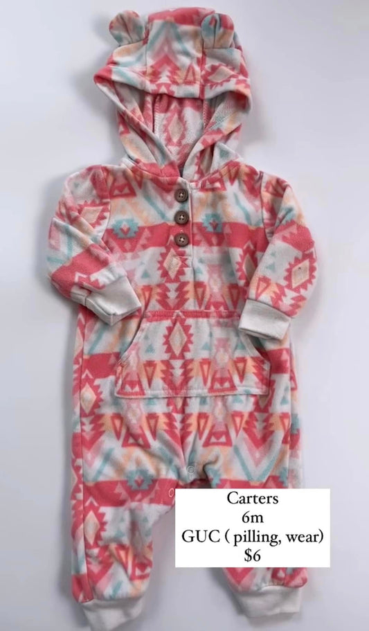 Carters Fleece Romper 6m