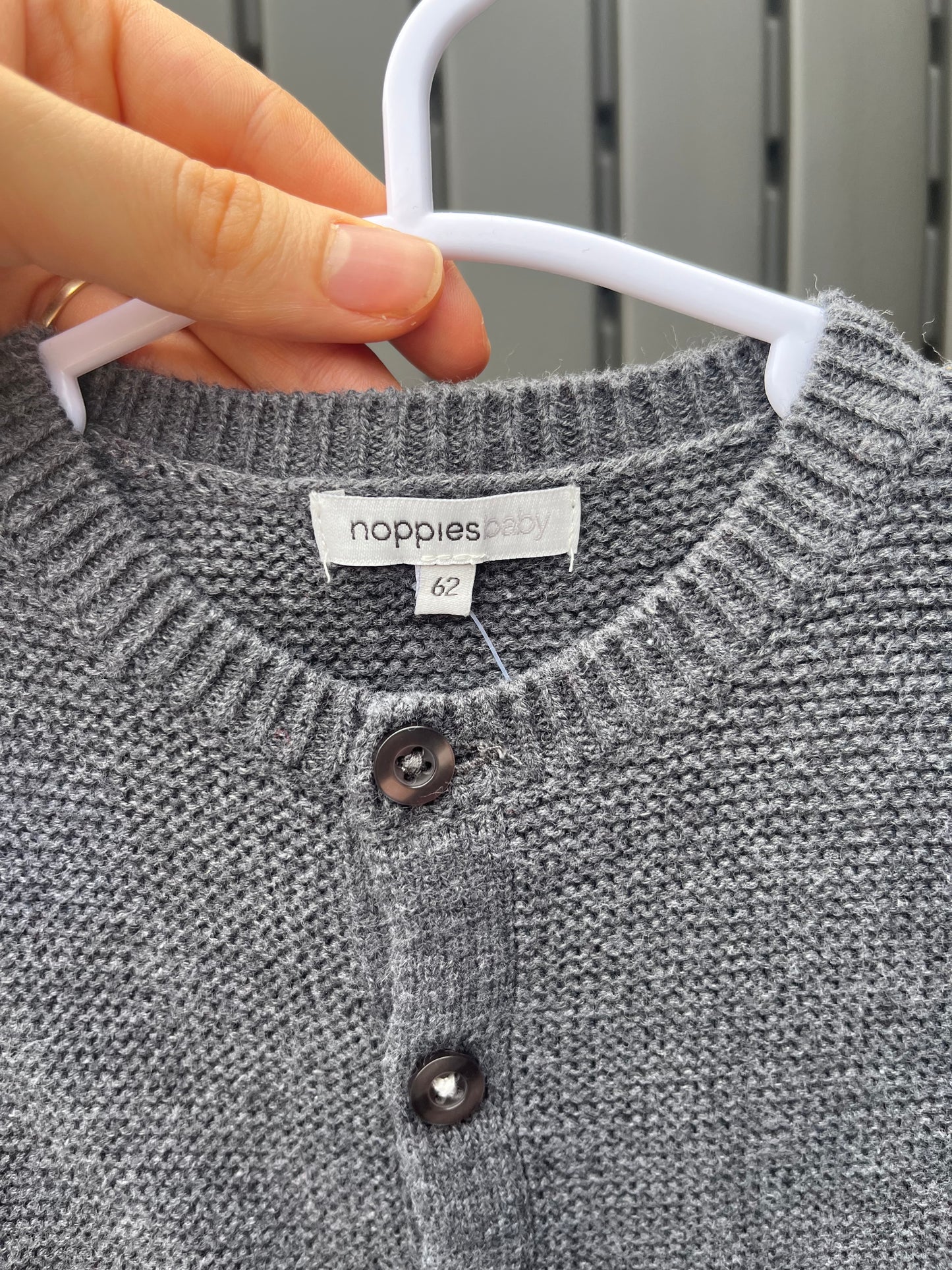 Noppies Knit Grey Cardigan 3-6m