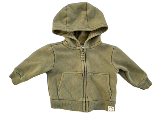 Carters Green Hooded Sweater, Newborn