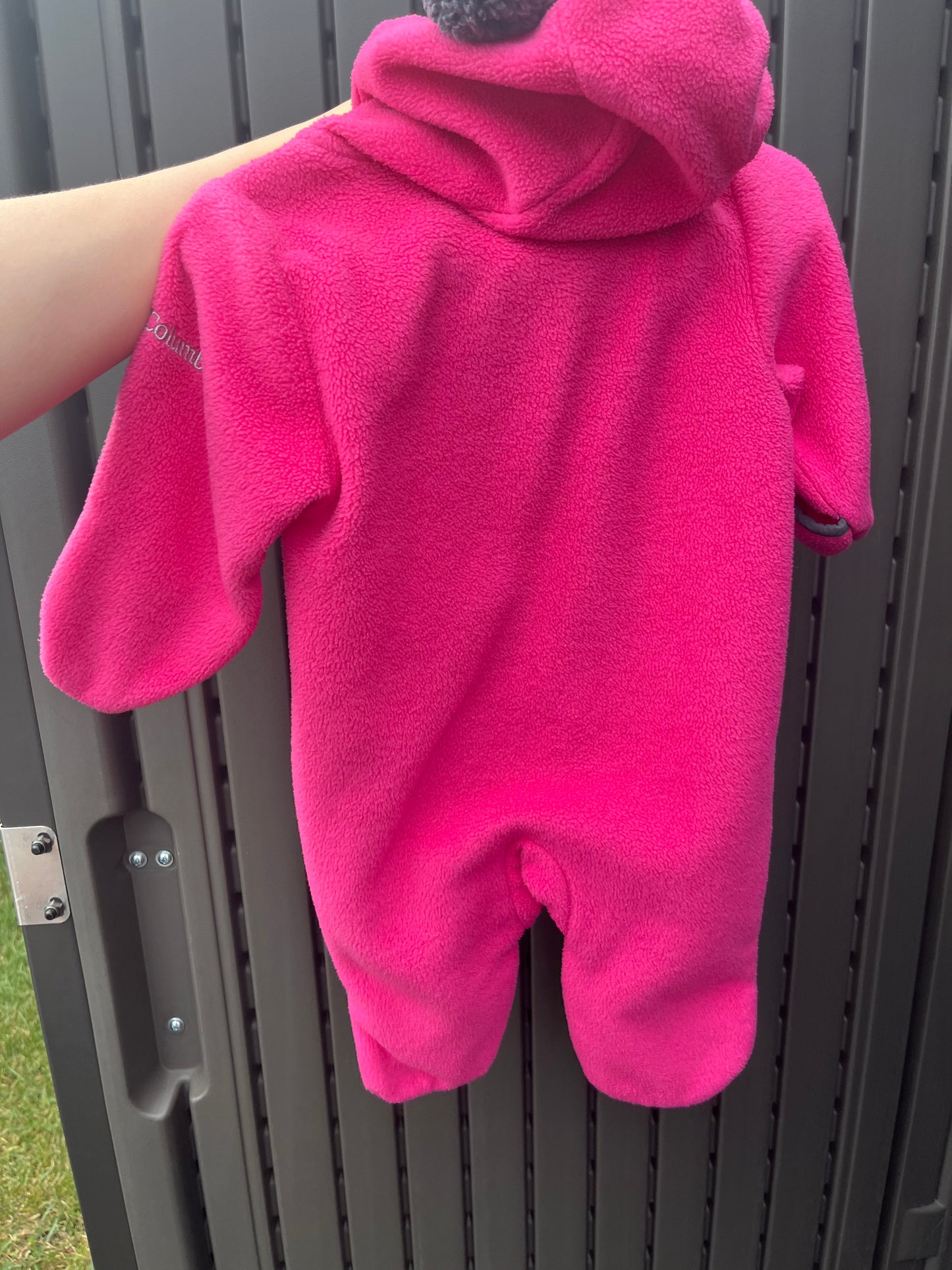 Columbia Hot Pink Winter Fleece Bunting Suit 3-6m