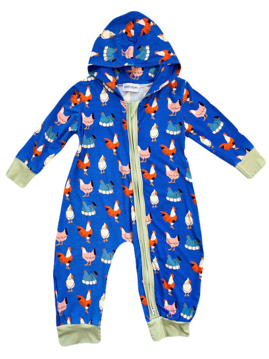 Chicken Coop Hooded Romper