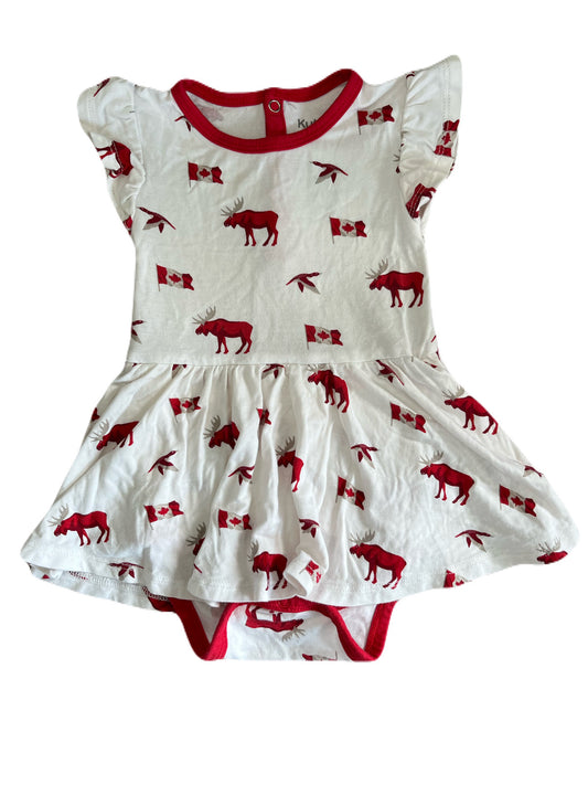 Kyte Bodysuit Twirl Dress in True North 6-12m