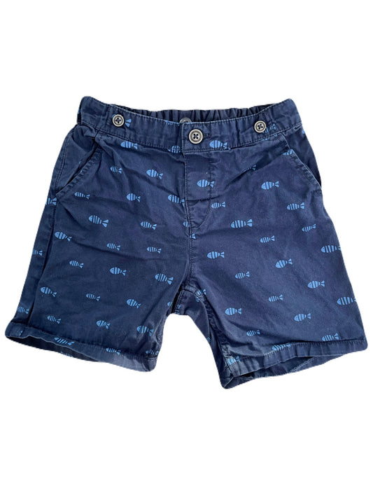 H&M Navy Fish Shorts 2T