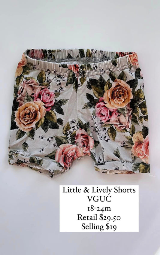 Little & Lively Floral Shorts 18-24m