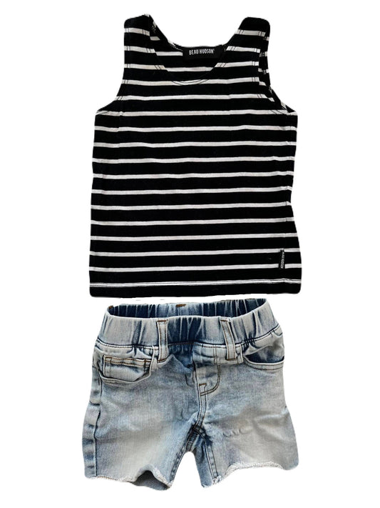 Beau Hudson Tank & Denim Short Set Size 1