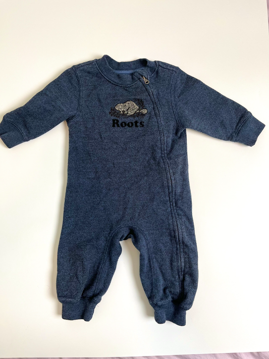 Roots Navy Romper 6-12m