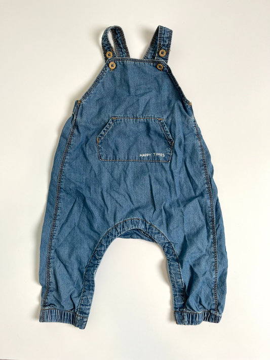 H&M "Happy Times" Overalls 6-9m