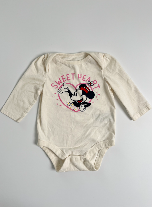 Gap "Sweetheart" Minnie Onesie 3-6m