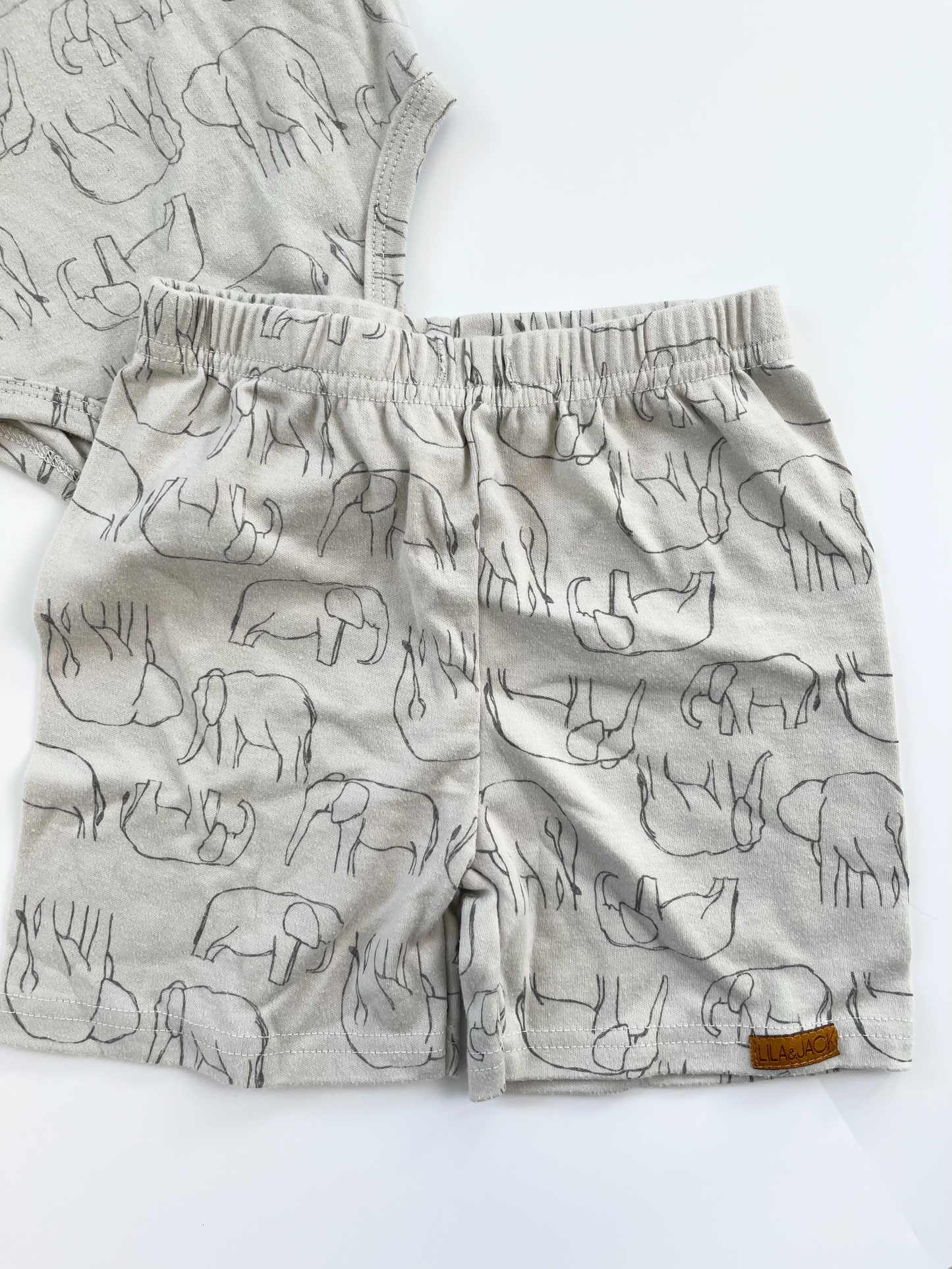 Lila & Jack Elephant Short Set 18-24m