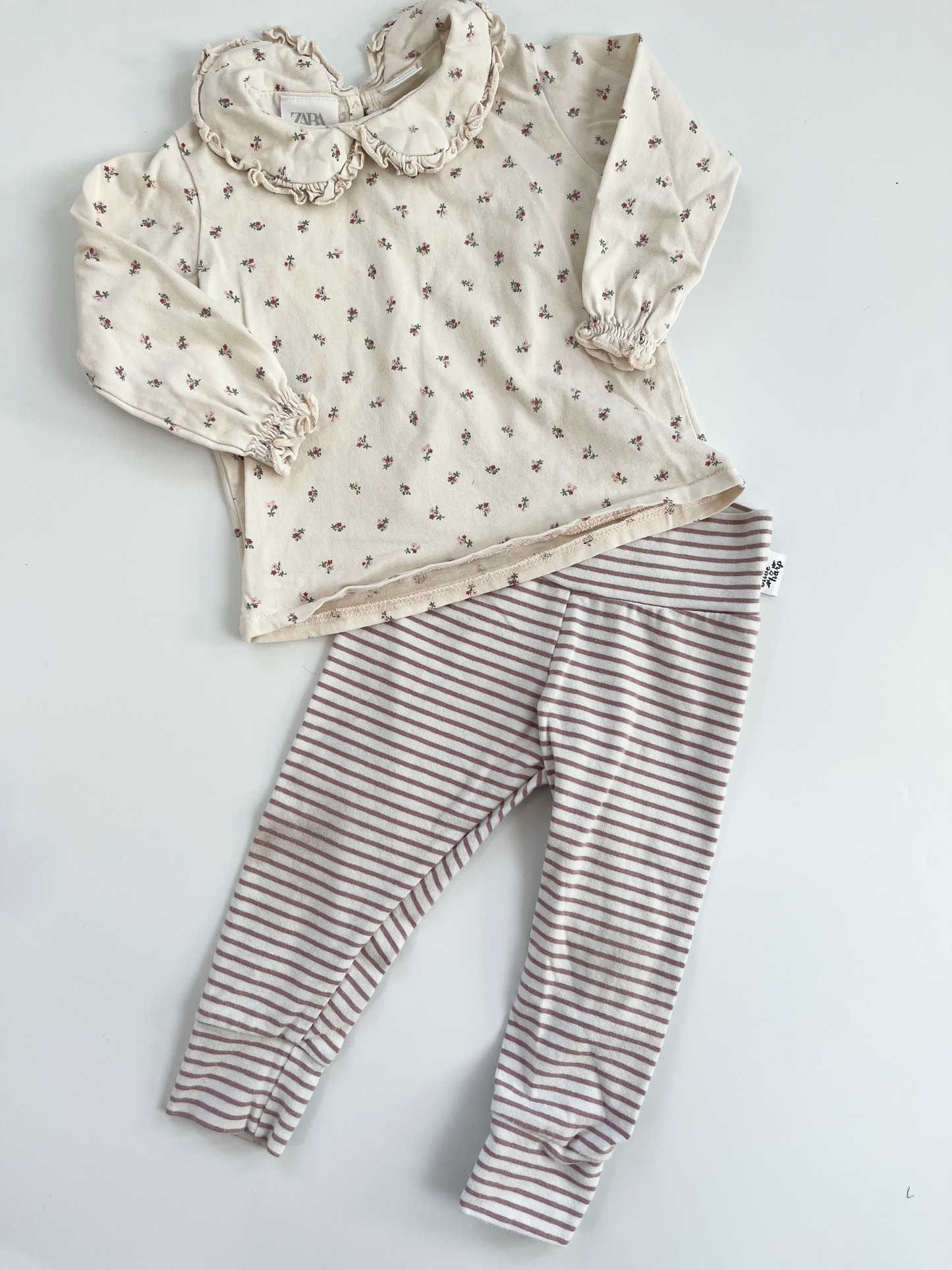 ZARA Top and Olive & Harp Pants 6-9M