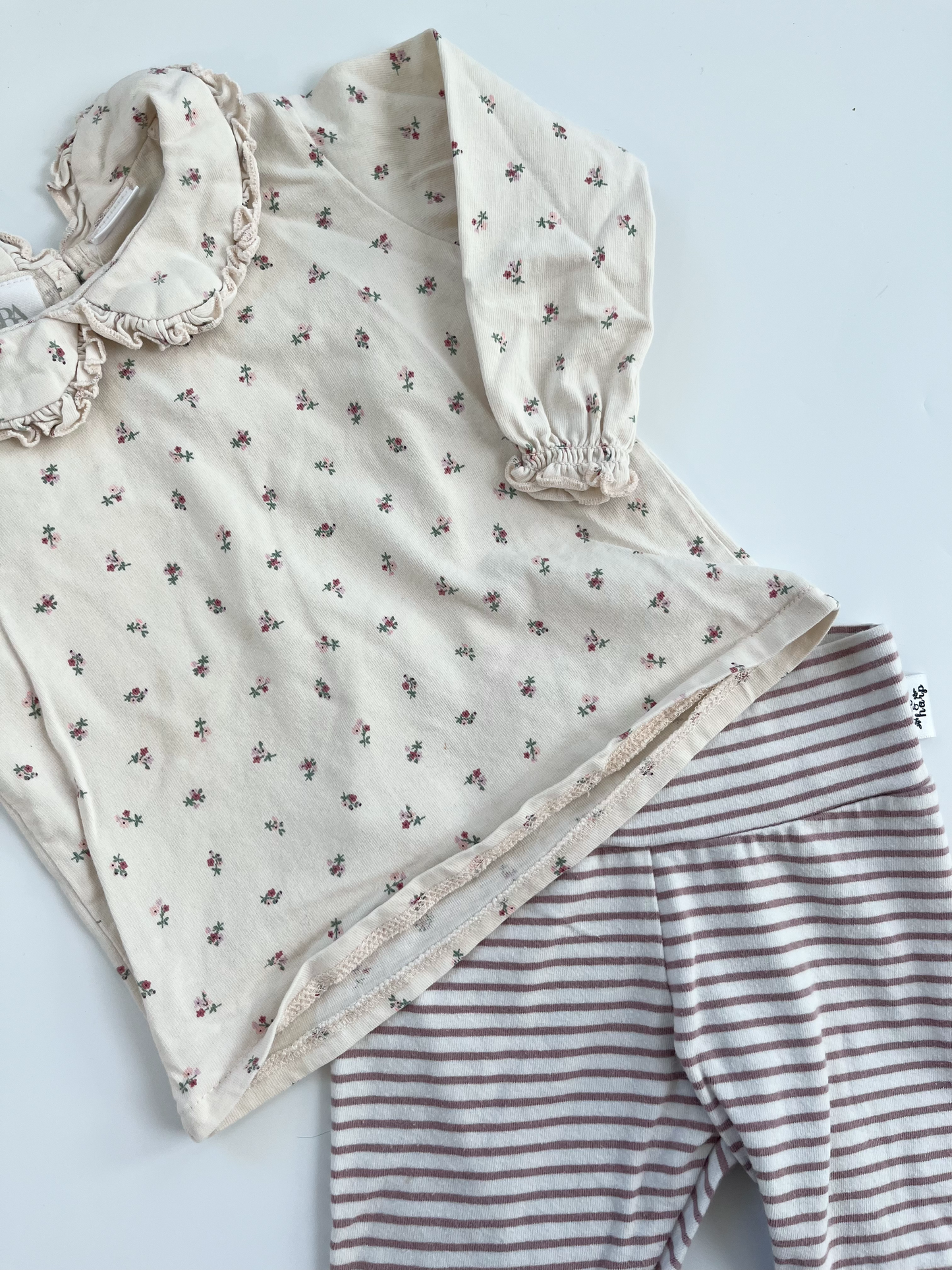 ZARA Top and Olive & Harp Pants 6-9M