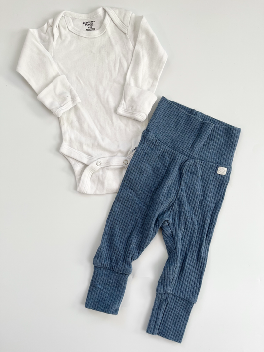 H&M Pants & Gerber Onesie 0-3m