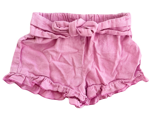 ZARA Pink Tie Ruffle Shorts 18-24