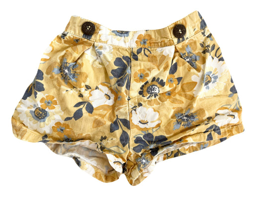 Floral Yellow Shorts 12-18m