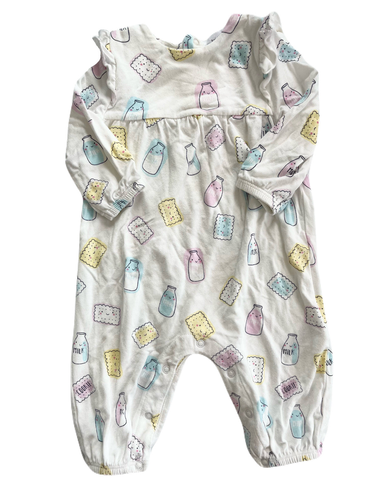 Angel Dear Milk & Cookies Bamboo Romper 0-3m
