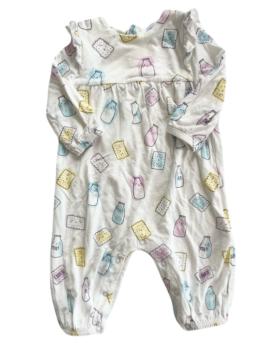Angel Dear Milk & Cookies Bamboo Romper 0-3m