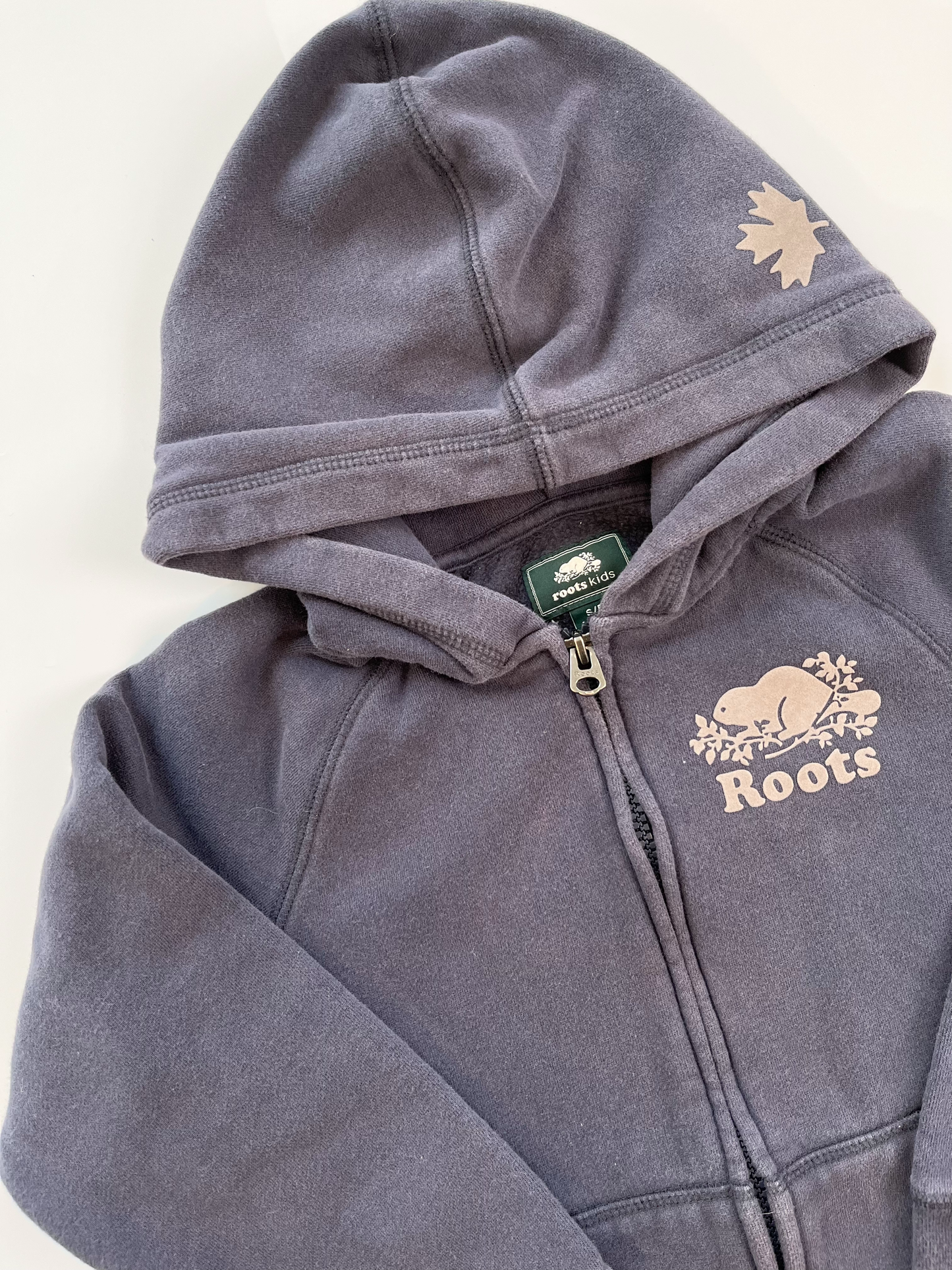 Roots Dark Grey Zip-Up Hoodie 5/6T