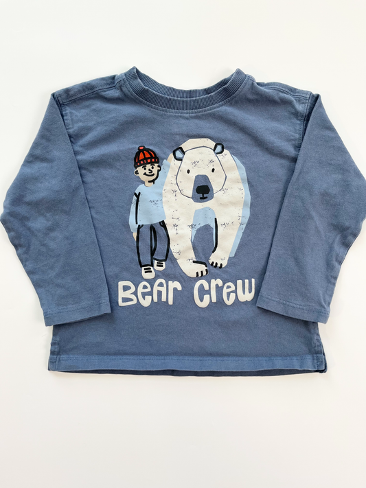 ZARA Long Sleeve Bear Shirt 18-24m