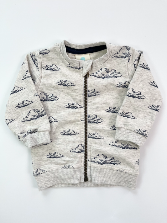 Enfant Cloud Zip-Up Sweater 6-9m