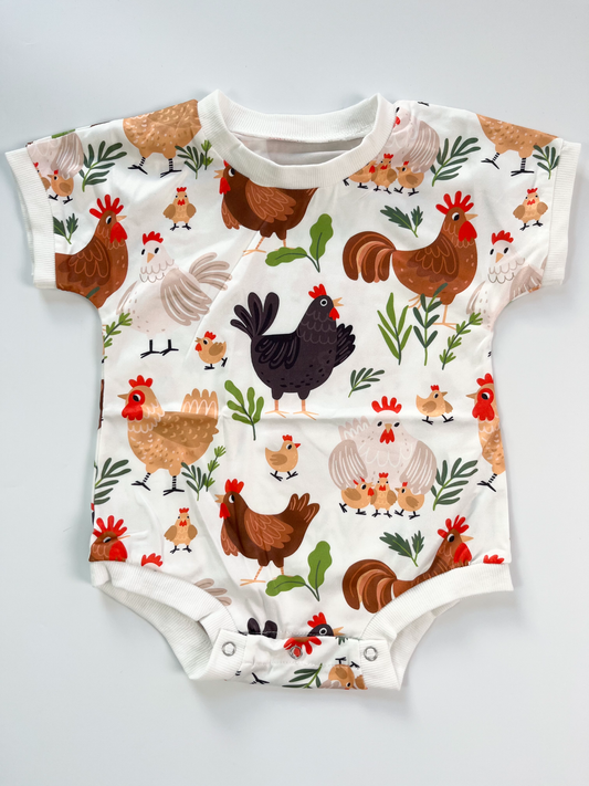Chicken Bubble Romper 12-18m