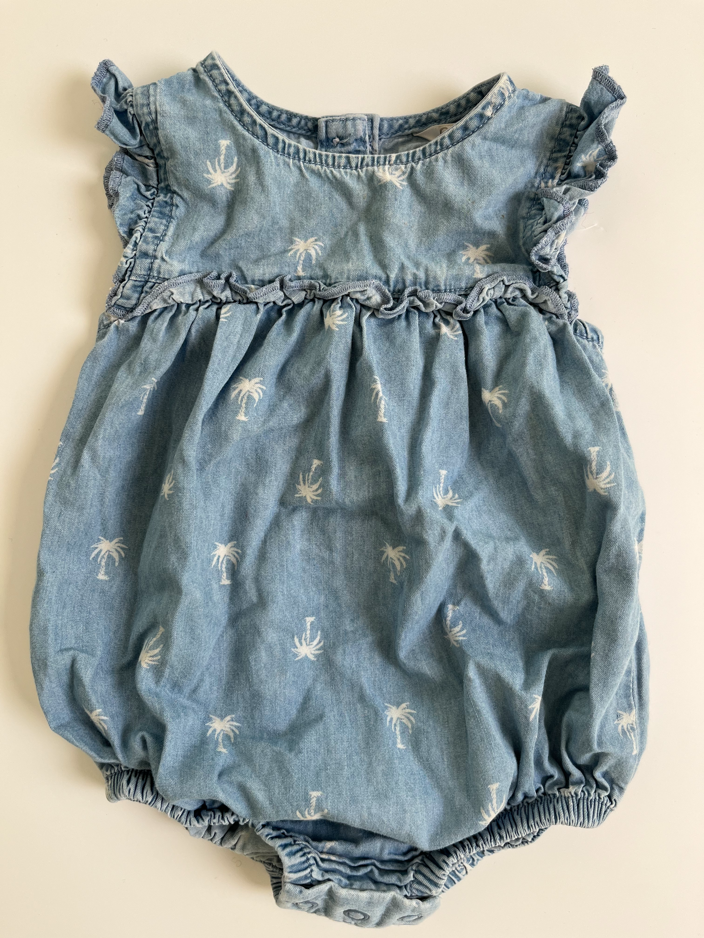 George Palm Tree Bubble Romper 6-12m