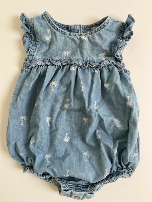 George Palm Tree Bubble Romper 6-12m