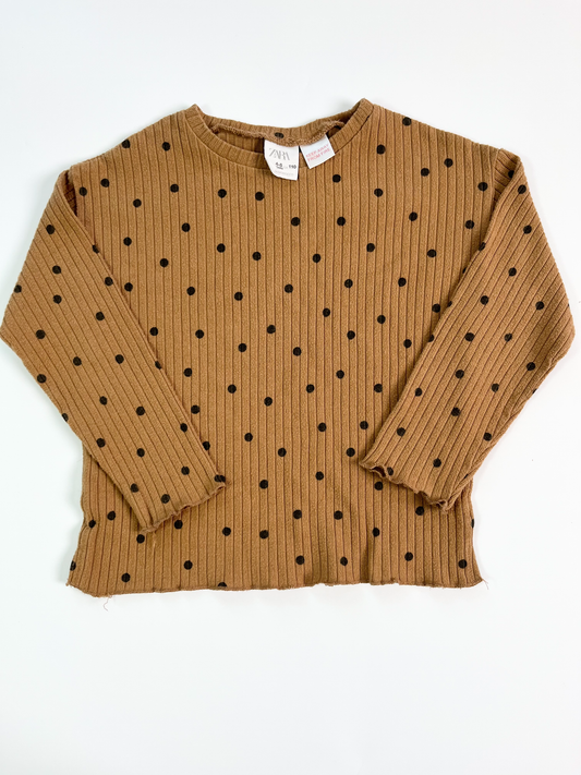 ZARA Polkadot Longsleeve 4-5T