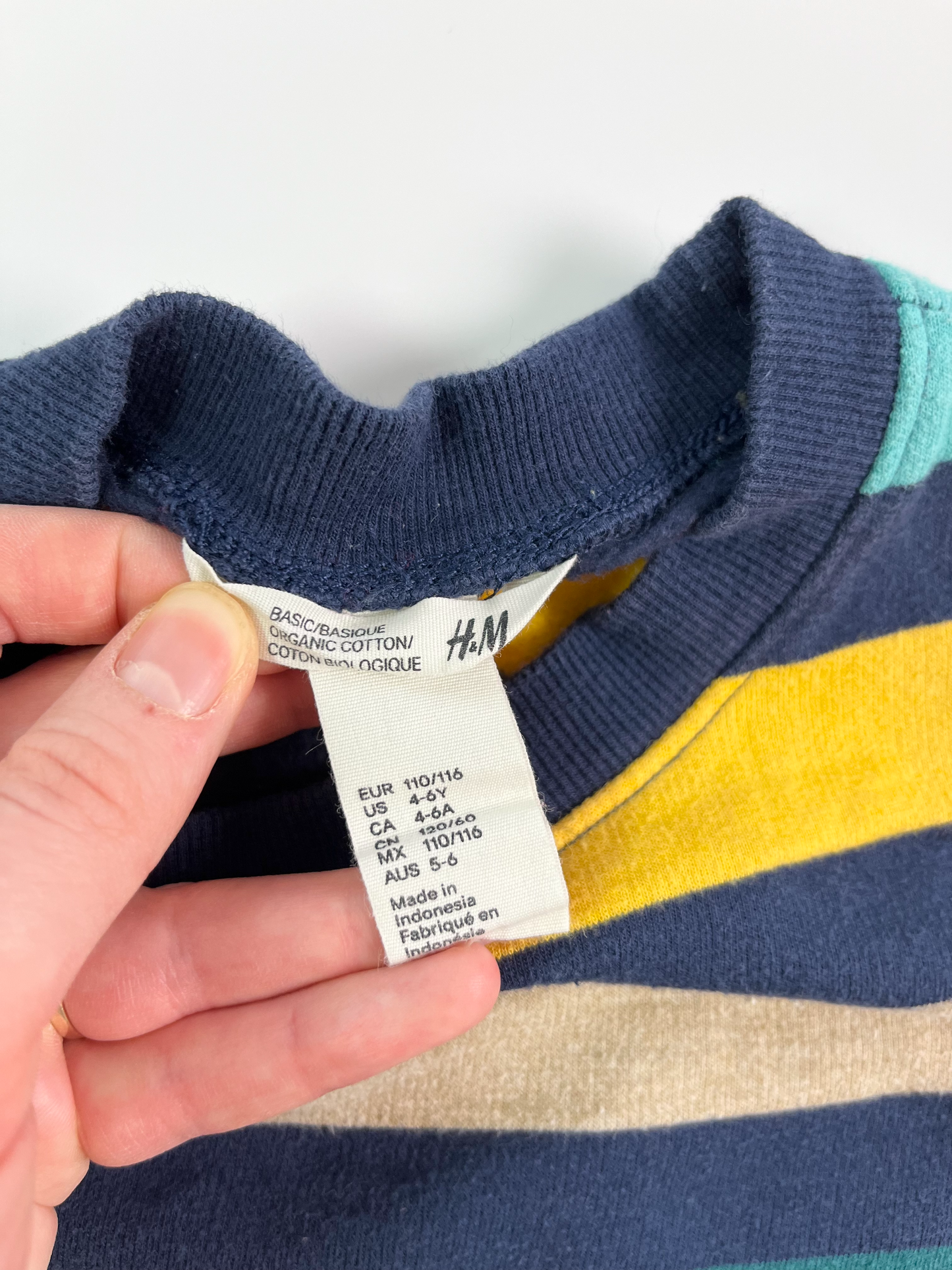 H&M Striped Crewneck Sweater 4-6T